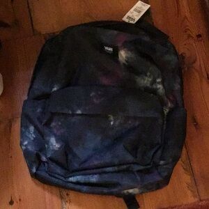 Vans Black and Purple Backpack with Unique Design